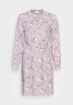 VILANA V-NECK BELT DRESS - Day Dress - Pastel Lilac/branch Flowers -Vila shop f2db6cf2c14f4967b3c43d43fbb786f9