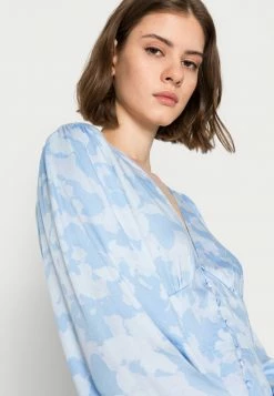 Vila VIMALIN CORBA PUFF SLEEVE - Blouse - Cloud Dancer/light Blue -Vila shop f445ad9af8714ebebbe3d3c662a7ecfc