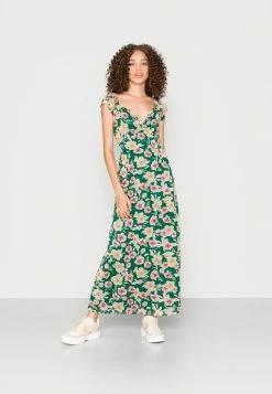 Vila VIAVA V NECK ANKLE DRESS - Maxi Dress - Dark Green