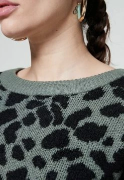 Vila FEAMI MIX O NECK - Jumper - Laurel Wreath/black -Vila shop f52eead6b4d6438b9f9468d2dfdfd6ac