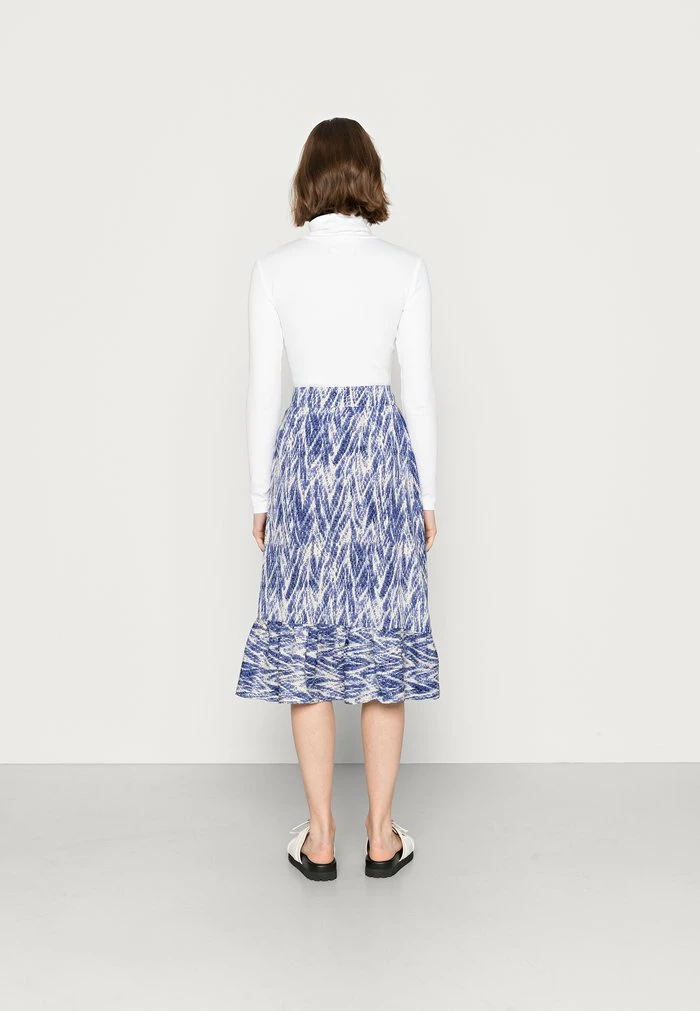 Vila VIAMANA SKIRT - A-line Skirt - Cloud Dancer/kentucky Blue 5 Vila VIAMANA SKIRT - A-line Skirt - Cloud Dancer/kentucky Blue - Image 3