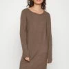 Vila VIRIL DRESS - Jumper Dress - Dark Melange -Vila shop f854c7f501b94ee68584f6b1f5bfdf54
