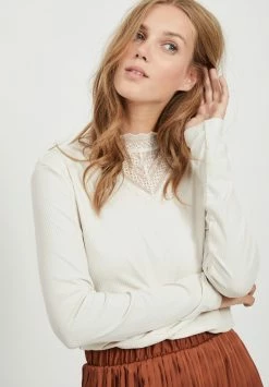 Vila VISOLITTA RIB - Long Sleeved Top - Birch -Vila shop f91436b951d14dcfb6ed3112061bd63b