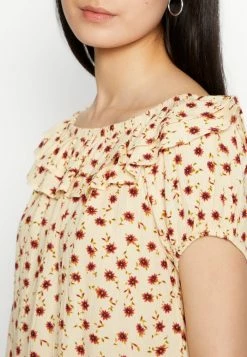 Vila VIMESA OFF SHOULDER - Print T-shirt - Sunlight -Vila shop f9fc99c7052d4310b90afefed34c4859