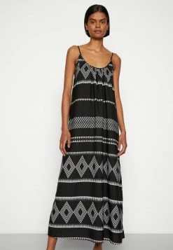 Vila VIATNIA STRAP MAXI - Day Dress - Beige/black -Vila shop fbb61ec648cf4ddda344175156a2f74b