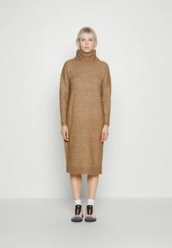 Vila VIMATHILDA L/S MIDI - Jumper Dress - Toasted Coconut